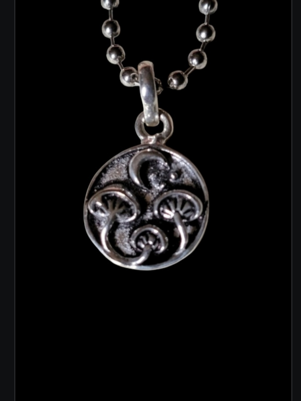 Mushroom w/ Moon Pendant Necklace